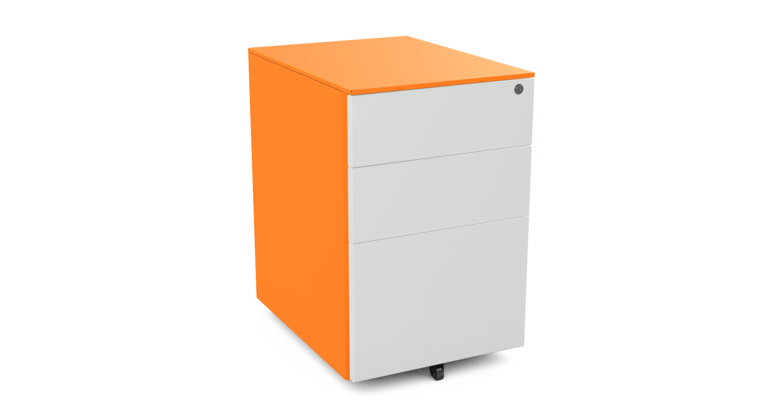 Silverline Pedestals on wheels 2 Personal +1 Filing Drawer H 66cm W 42cm H 57cm PDUD50SD-Cinfig PDUD50SD-Config